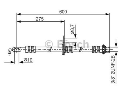 Toyota COROLLA VERSO 4/04-2009 brzdová hadica predná ľavá /BOSCH/