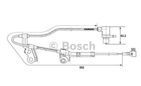 Toyota COROLLA VERSO 4/04-2009 snímač otáčok kolesa predný ľavý /BOSCH/
