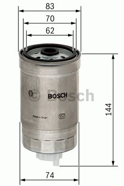 Kia RIO 7/2005-6/2011 palivový filter BOSCH