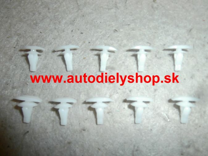 Toyota YARIS 2/06-3/09 príchytky tesnenia dverí 10 ks