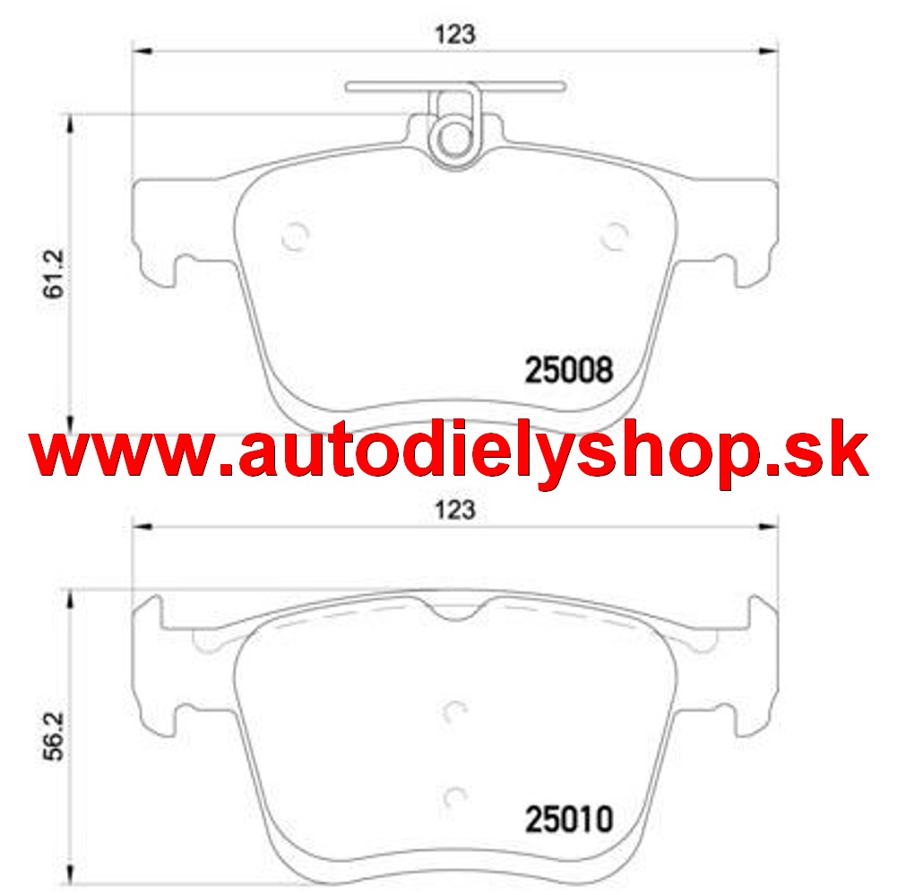 VW GOLF VII 2012- zadné platničky sada /BREMBO/