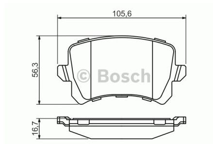 VW TIGUAN 07/11- zadné platničky sada /BOSCH/