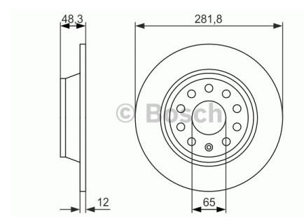 VW TIGUAN 07/11- zadné kotúče sada L+P /BOSCH/