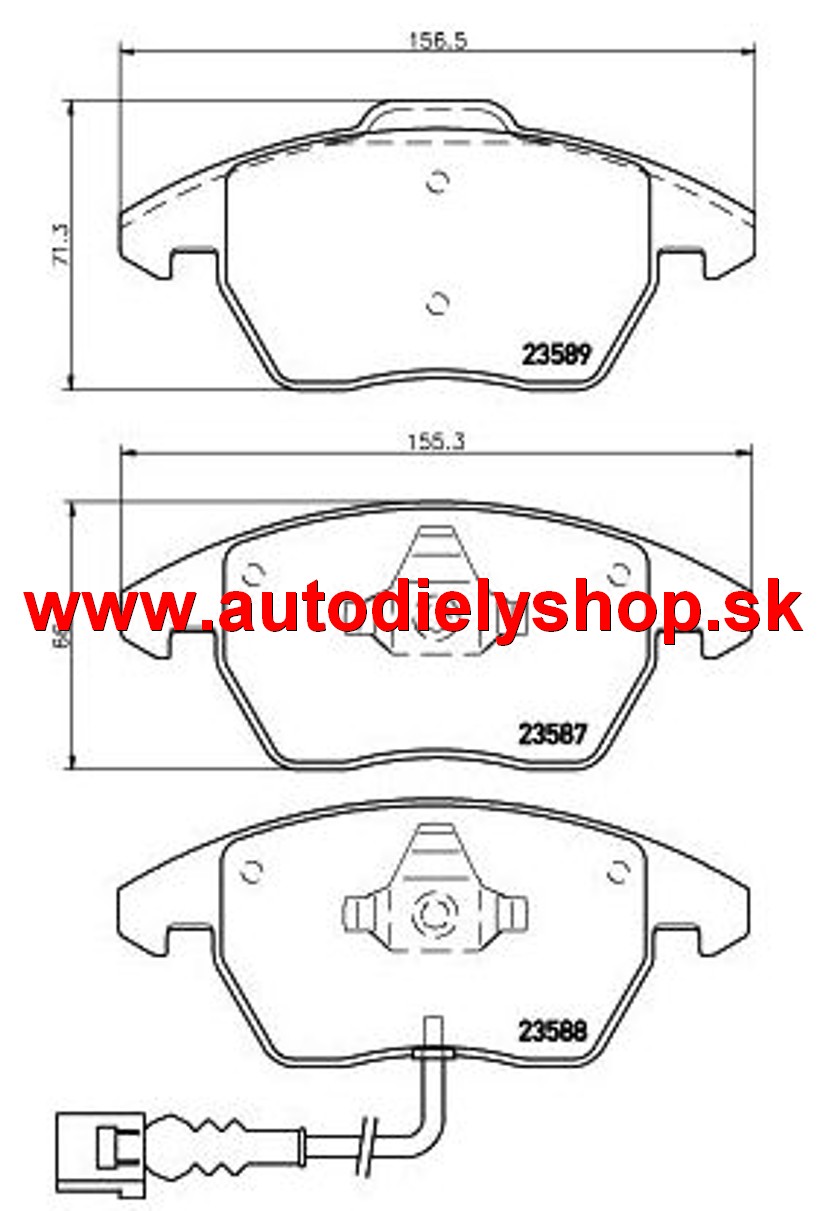 VW PASSAT "CC" 02/12- Originálne predné platničky sada /TEXTAR/