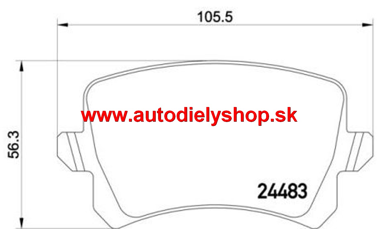 VW PASSAT "CC" 02/12- Originálne zadné platničky sada /TEXTAR/
