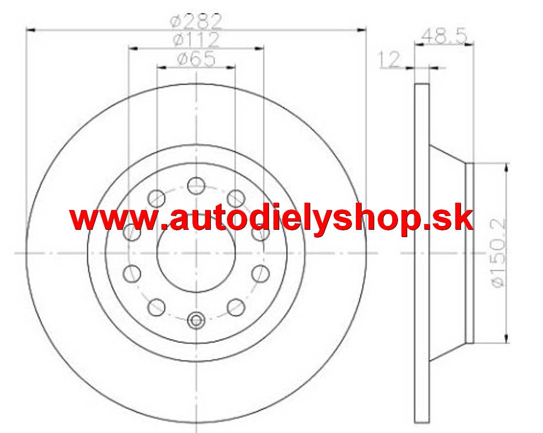 VW PASSAT "CC" 02/12- zadné kotúče sada L+P /TEXTAR/