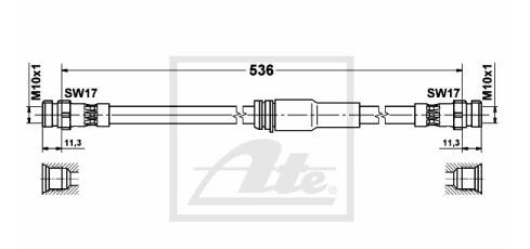 VW PASSAT "CC" 02/12- predná brzdová hadička /ATE/
