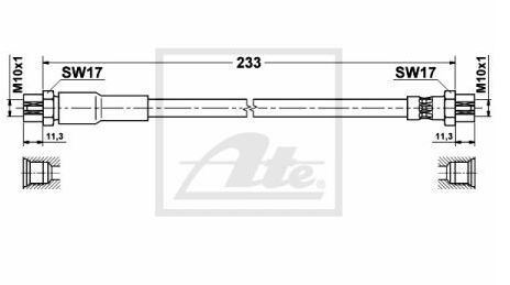 VW PASSAT "CC" 02/12- zadná brzdová hadička /ATE/
