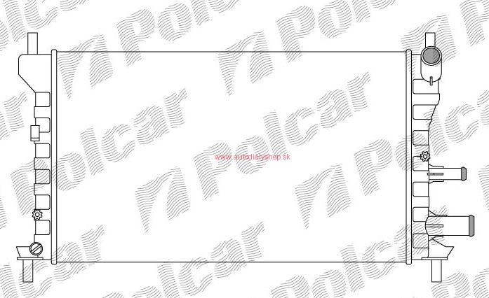 Mazda 121 1/96-2/00 Chladič vody 1,8D bez AC 