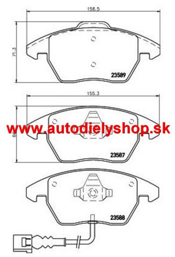 VW CADDY 06/10- Originálne predné platničky sada /TEXTAR/
