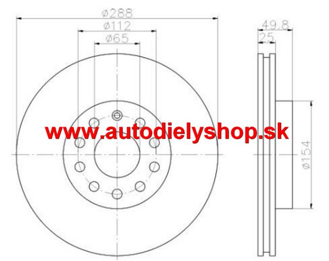 VW CADDY 06/10- predné kotúče sada L+P /TEXTAR/