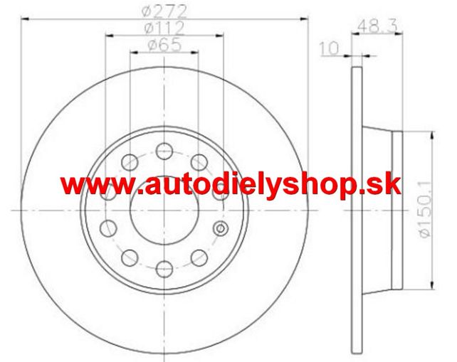 VW CADDY 06/10- zadné kotúče sada L+P /TEXTAR/