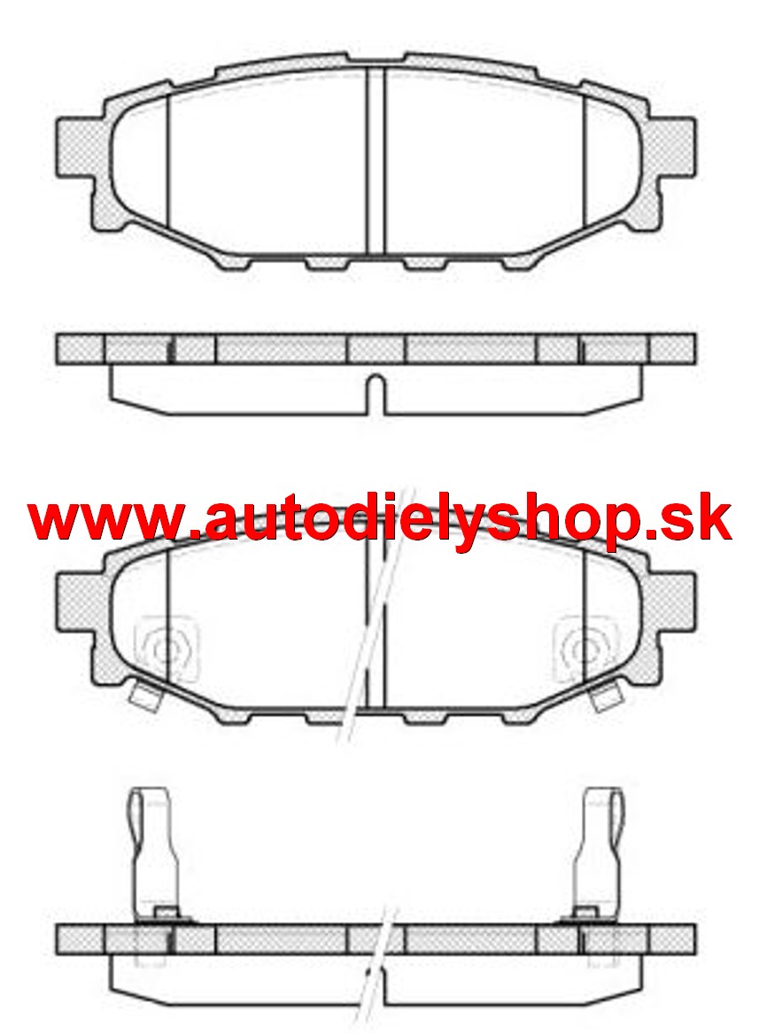 SUBARU FORESTER 01/08- zadné platničky sada /ROADHOUSE/