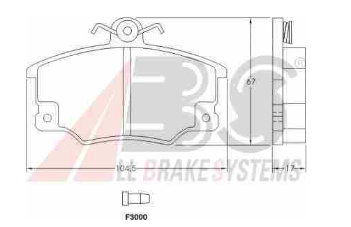 Lancia DEDRA 1/90-8/99- predné platničky ABS sada