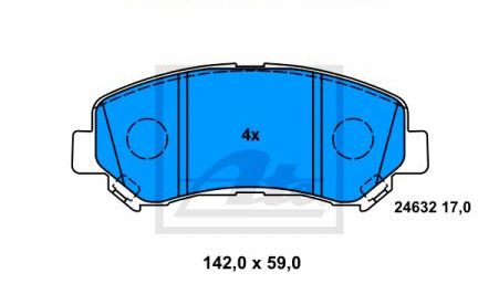 Nissan QASHQAI 2014-6/2017 predné platničky sada /ATE/