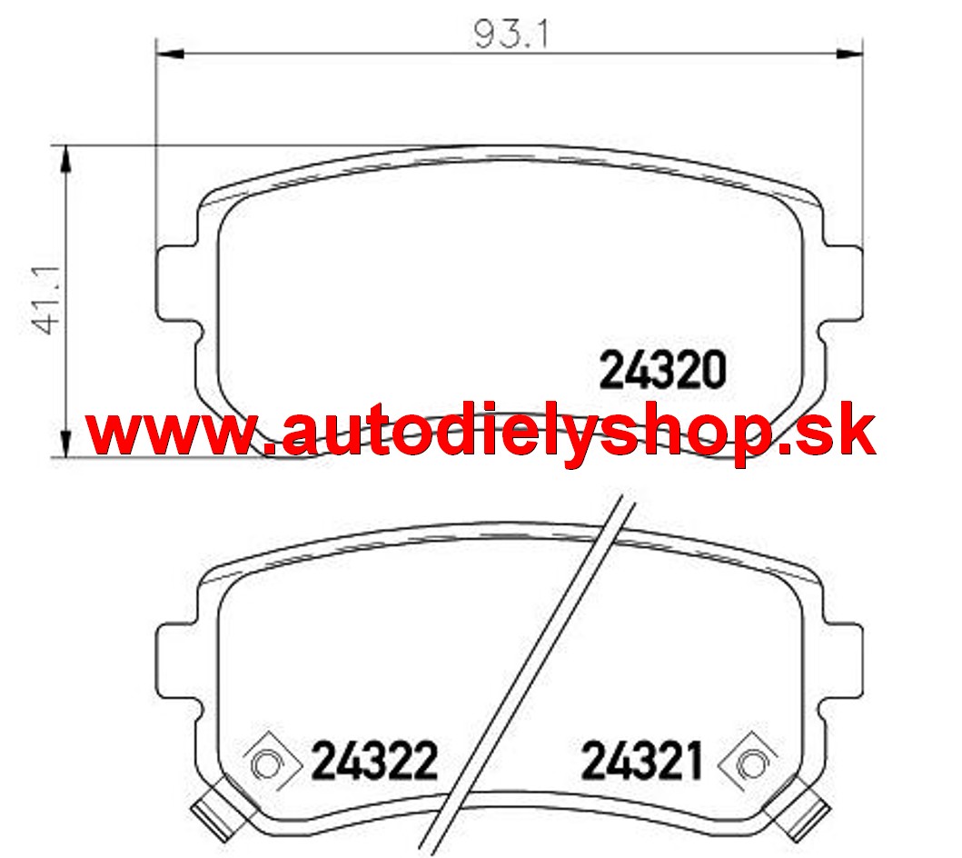 Kia Pro Cee'd 02/08- originálne zadné platničky sada /TEXTAR/