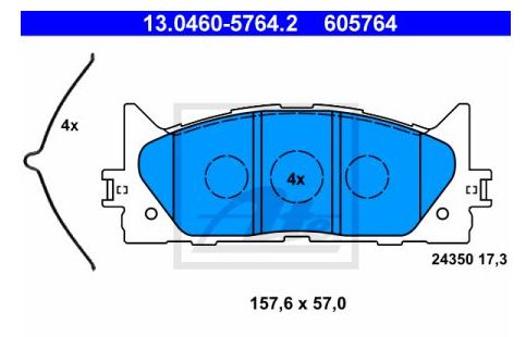 Toyota CAMRY 09/11- predné platničky sada /ATE/