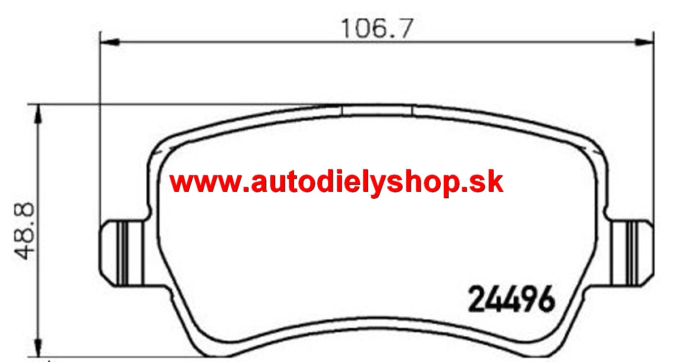 Volvo V70 7/2007- originálne zadné platničky sada /TEXTAR/