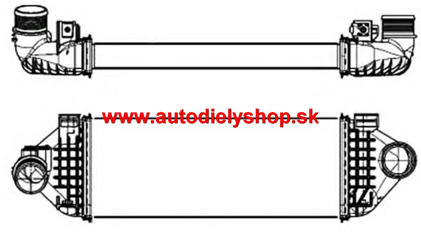 Volvo V70 7/2007- chladič vzduchu INTERCOOLER