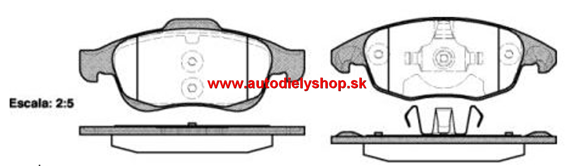 Citroen C4 PICASSO 06/13- predné platničky sada /ROADHOUSE/