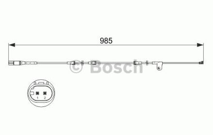 BMW X5 F15 10/13- snímač opotrebenia na predné platničky /BOSCH/