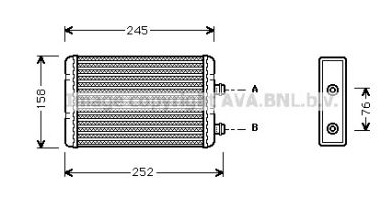 Lancia MUSA 10/04-  radiator kúrenia AVA