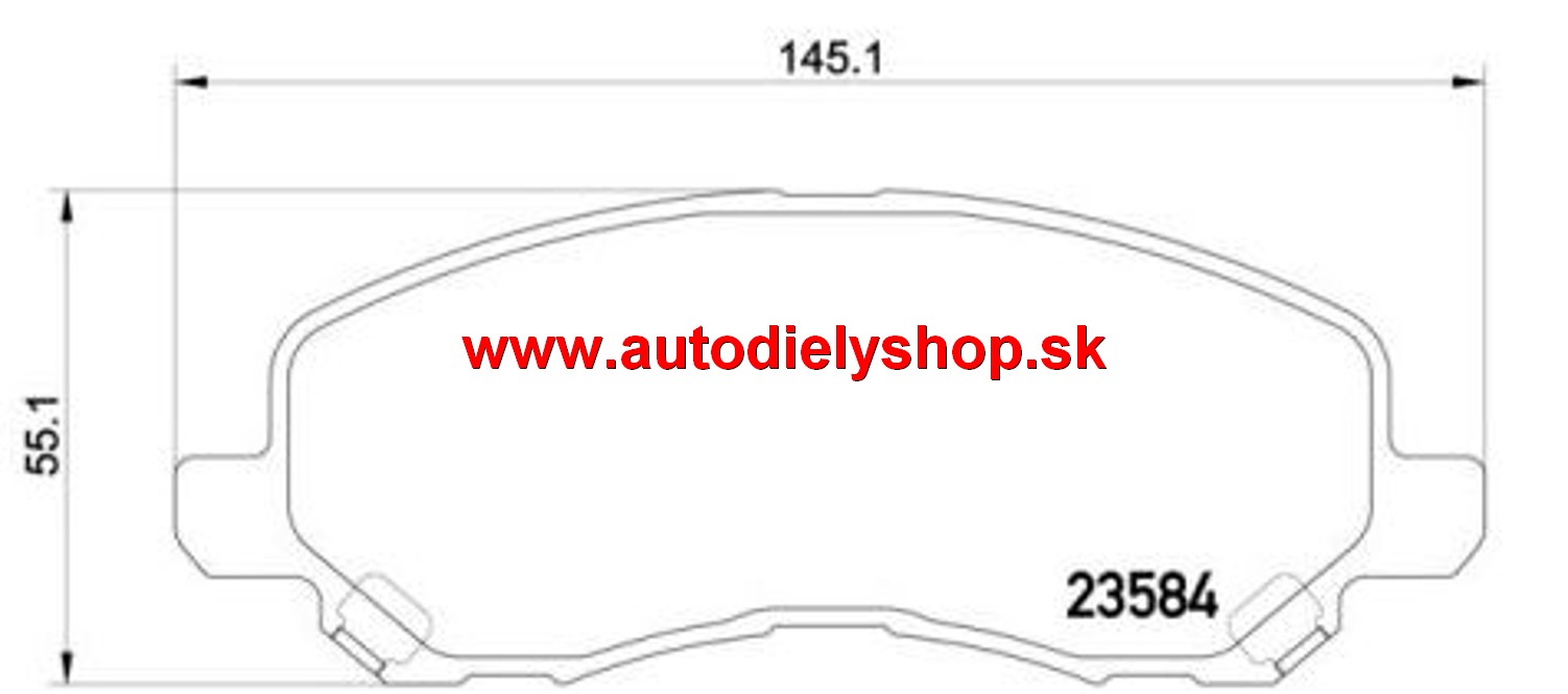Mitsubishi LANCER 2008- originálne predné platničky sada /TEXTAR/