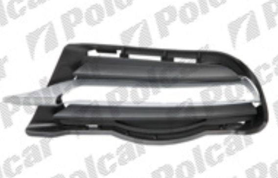 Mercedes W204 "C" 03/2011- Kryt v pred. nárazníku ľavý chróm/čierny pre AMG