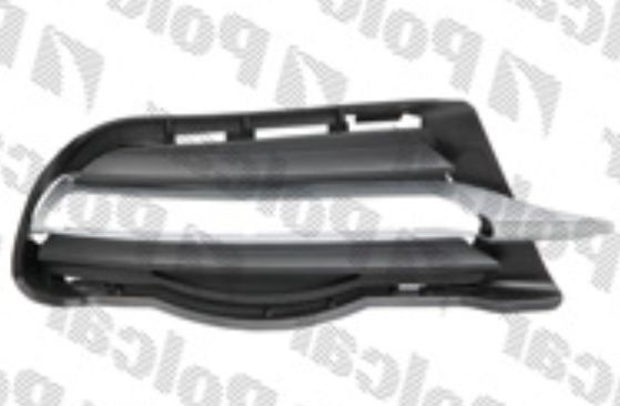 Mercedes W204 "C" 03/2011- Kryt v pred. nárazníku pravý chróm/čierny pre AMG