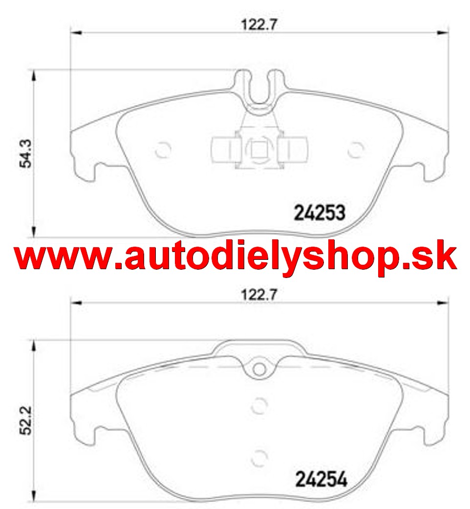 Mercedes W204 "C" 03/2011- originálne zadné platničky sada /TEXTAR/