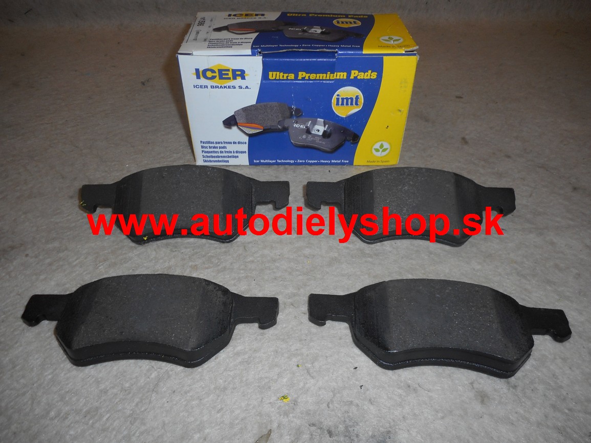 Chrysler VOYAGER 02/2000 - 12/2008 Predné platničky SADA /ICER/