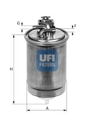 Škoda FELICIA 1/98-12/01 Palivový filter UFI