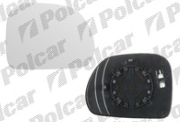 Fiat 500L 2012- Sklo vonkajšieho zrkadla s držiakom pravé /vykurované/