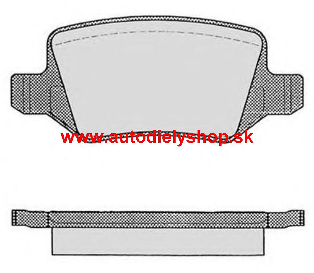 Mercedes W245 "B" 3/2005-6/2012 zadné brzdové platničky-sada