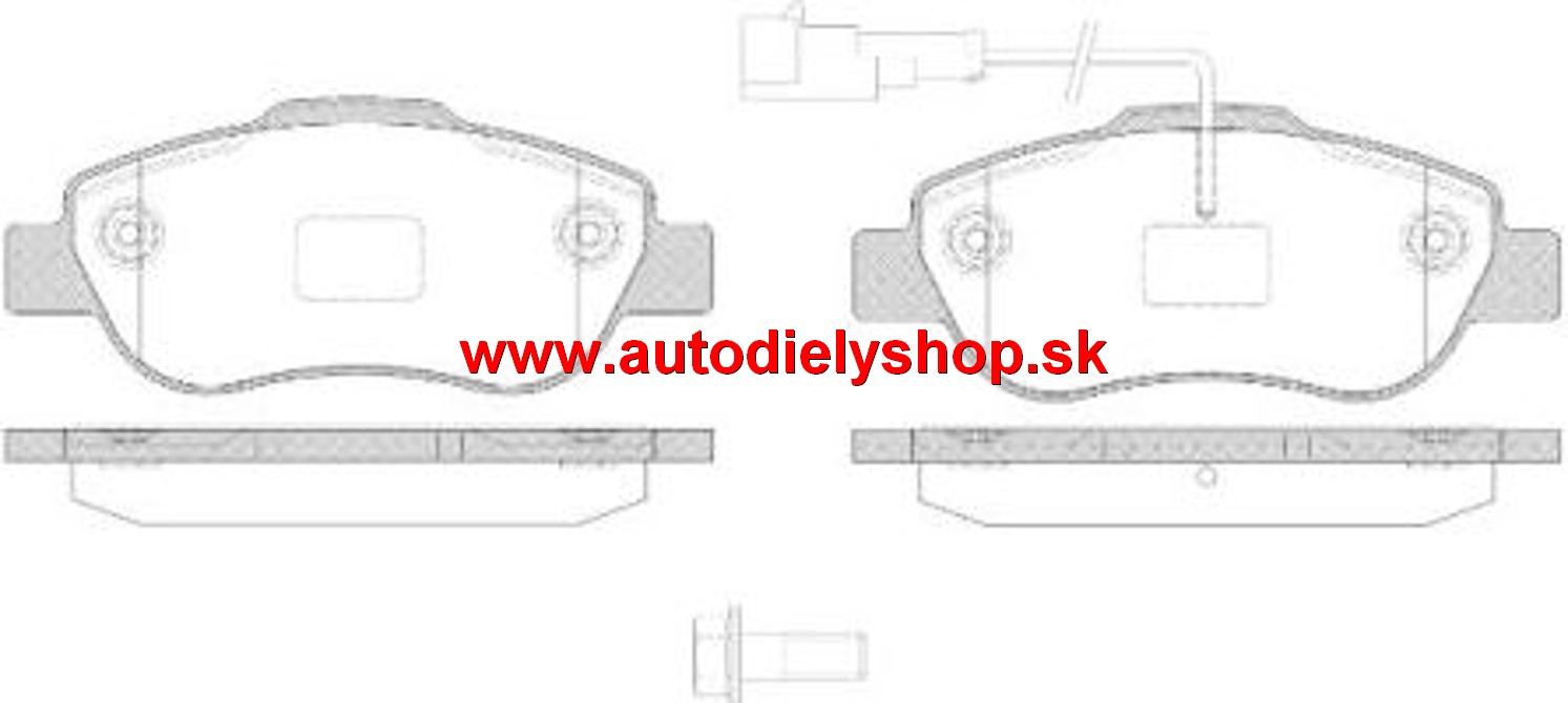Fiat PANDA 2012- predné platničky sada /ROADHOUSE/