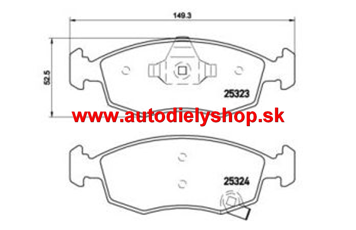 Fiat PANDA 2012- predné platničky sada /BREMBO/