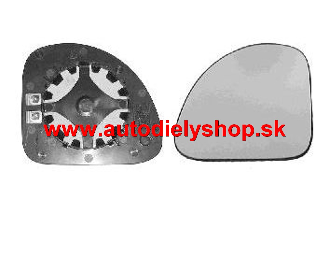 Fiat MULTIPLA 01/05-02/10 sklo spätného zrkadla ľavé /veľké horné/
