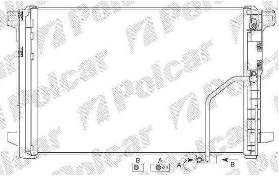 Mercedes W204 "C" 3/2011- chladič klimatizácie