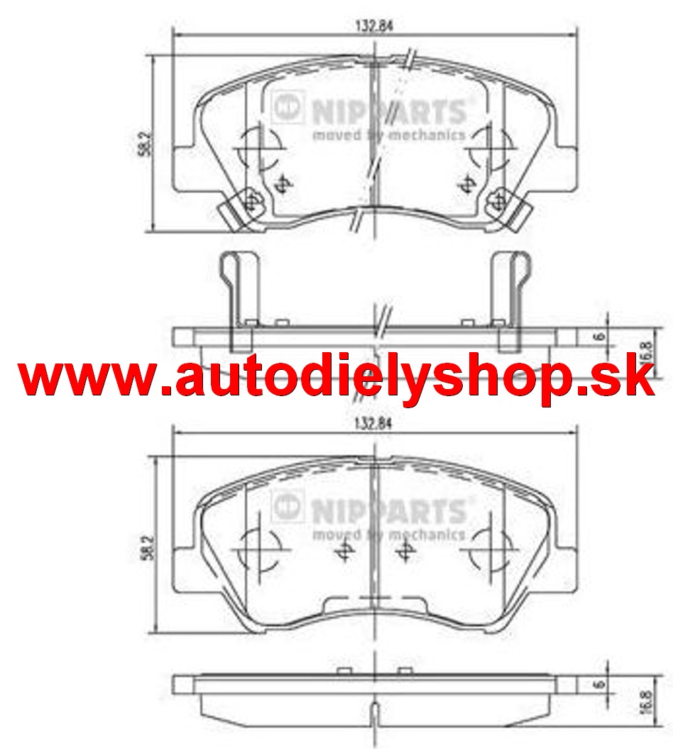 Hyundai ACCENT 08/2010- predné platničky sada /NIPPARTS/
