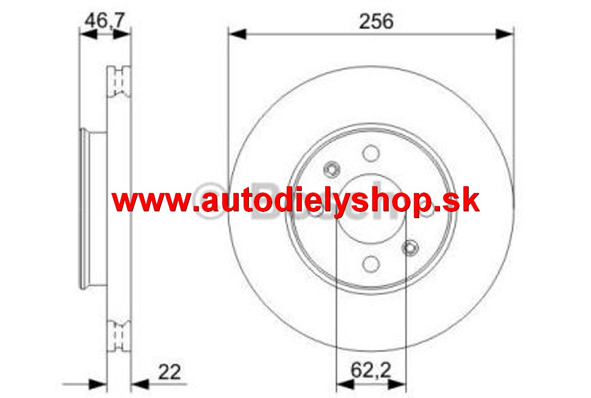 Hyundai ACCENT 08/2010- predné kotúče sada L+P /BOSCH/