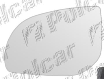 Hyundai I10 04/2011- Sklo vonkajšieho zrkadla s držiakom ľavé vykurované 
