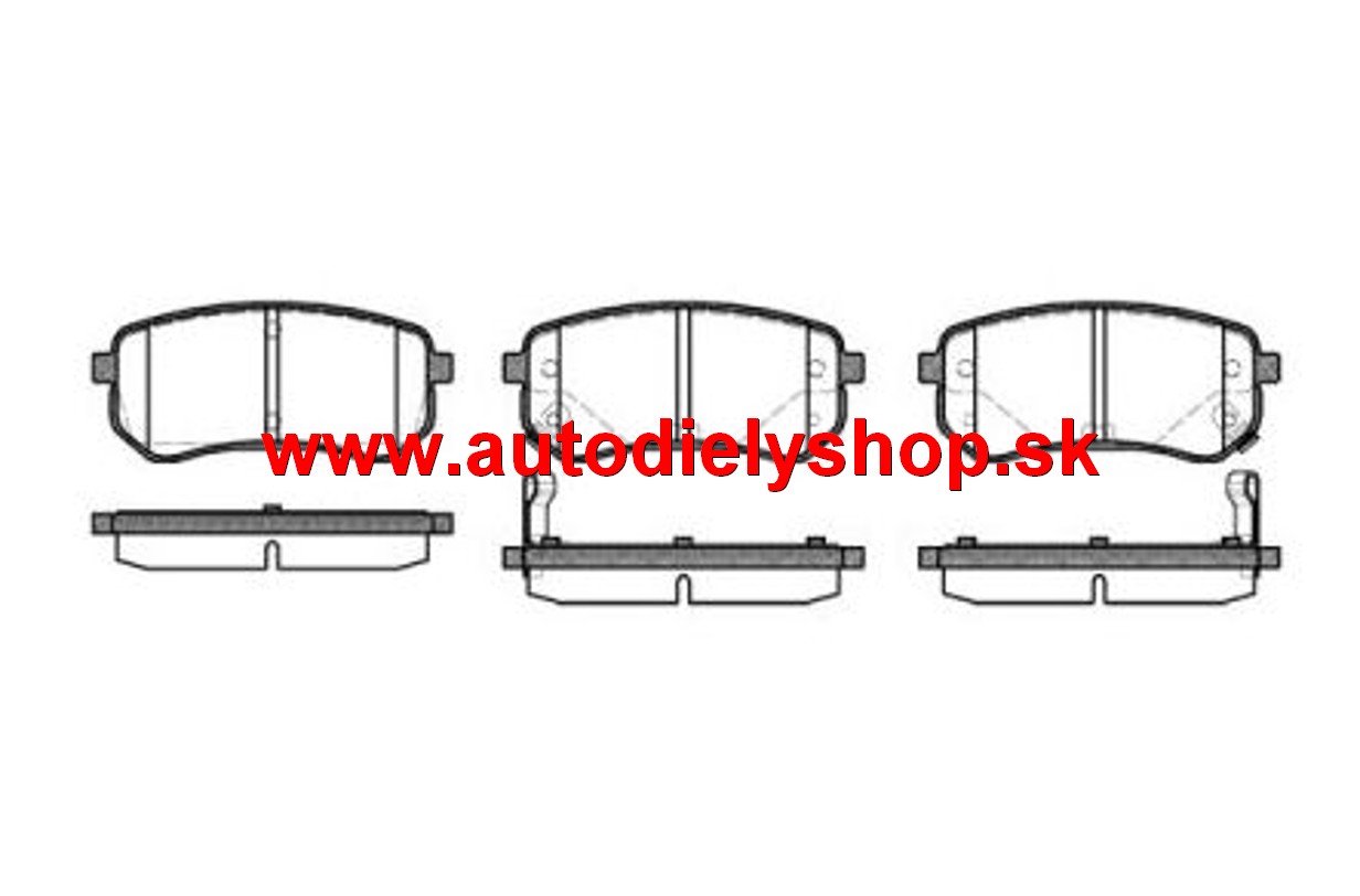 Hyundai I10 2014- zadné platničky sada /ROADHOUSE/