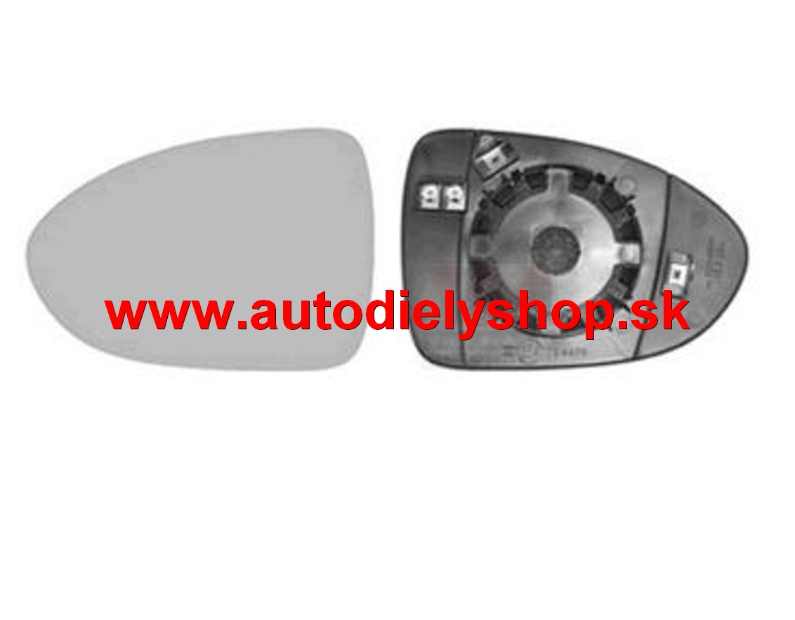 Kia RIO III 06/2011- sklo zrkadla s plastovým držiakom vyhrievané ľavé 