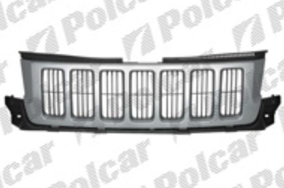 Jeep GRAND CHEROKEE 07/10- predná maska chróm/sivý
