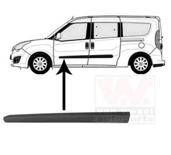 Opel COMBO 2/2012- bočná lišta predných dverí ľavá 