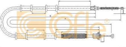Opel COMBO 2/2012- lanko ručnej brzdy /COFLE/