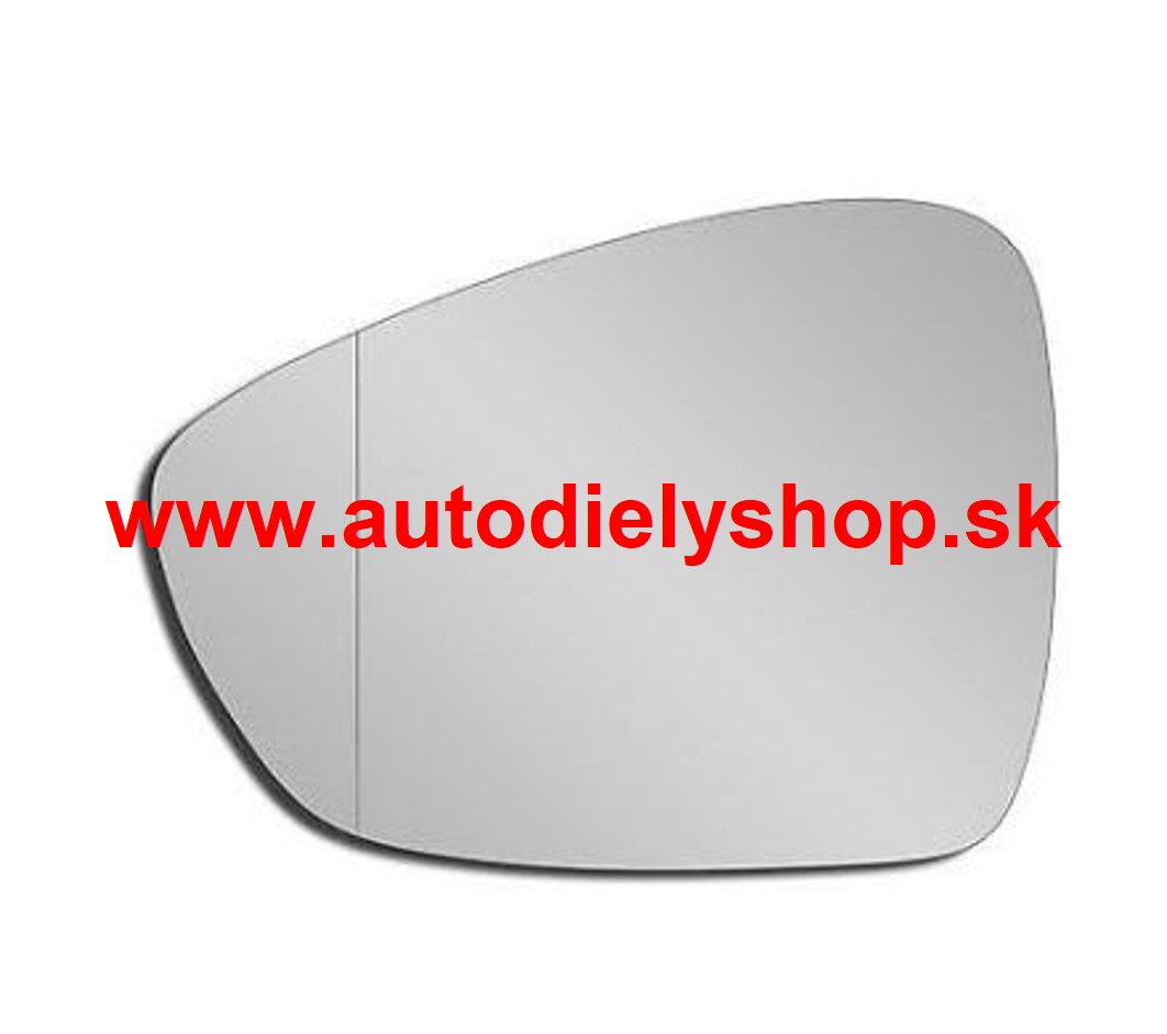 Peugeot 301 2013- sklo zrkadla ľavé s držiakom