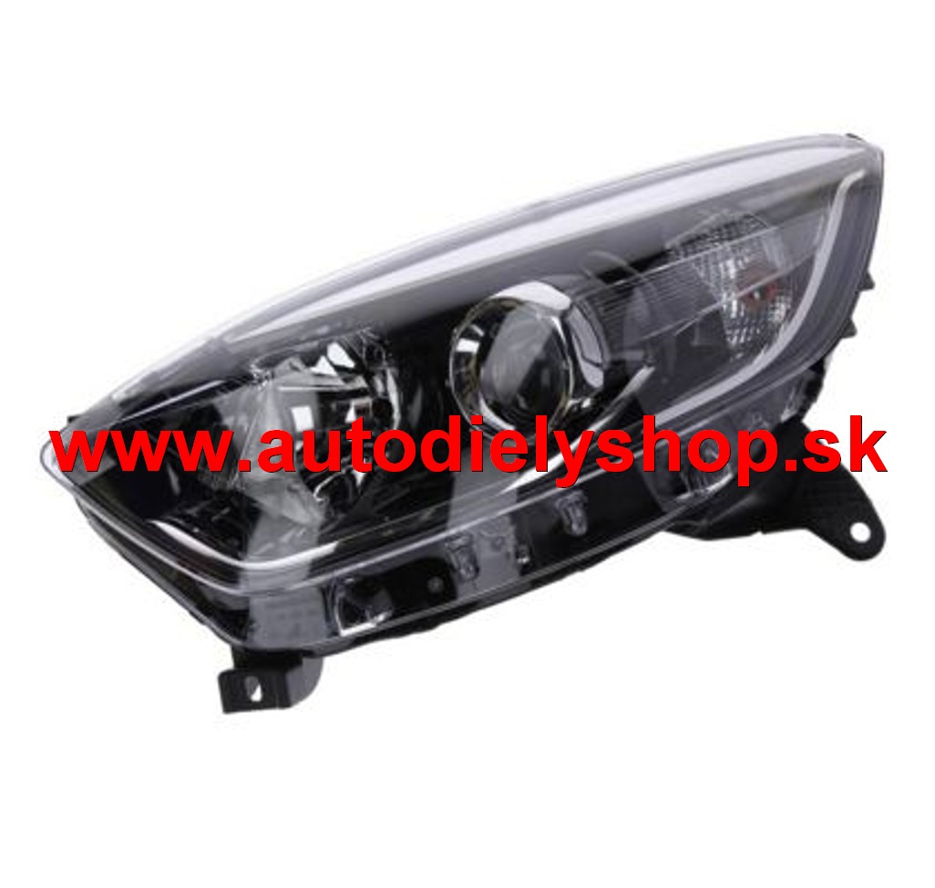 Renault CAPTUR 2013- svetlo ľavé H1+H1 el. bez motorčeka /chrómový rámik/