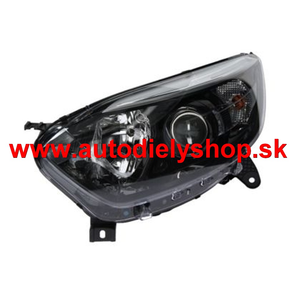 Renault CAPTUR 2013- svetlo ľavé H1+H1 el. bez motorčeka /čierny rámik/