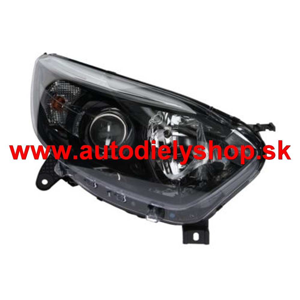Renault CAPTUR 2013- svetlo pravé H1+H1 el. bez motorčeka /čierny rámik/